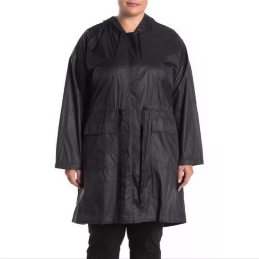 Eileen Fisher Hooded Recycled Nylon Jacket 1X Plus - Picture 3 of 12